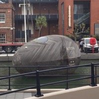 Stephen Turner's Exbury Egg installed in Gunwharf Quays, 2017