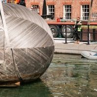 Stephen Turner's Exbury Egg installation at Gunwharf Quays, 2017 Photo: Sarkiz Mutafyan