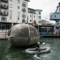 Stephen Turner's Exbury Egg installation at Gunwharf Quays, 2017 Photo: Sarkiz Mutafyan