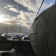 Stephen Turner's Exbury egg arrives at Trinity Buoy Wharf