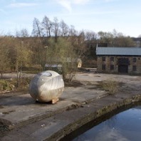 Exbury Egg on location at Finsley Gate, Burnley